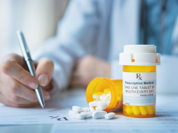 provider reviewing medication